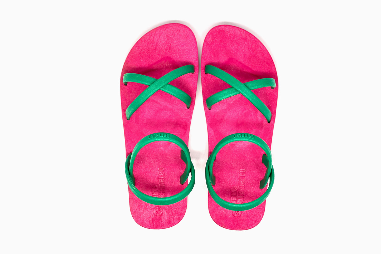 Cross Slim Pink Sole Green Strap
