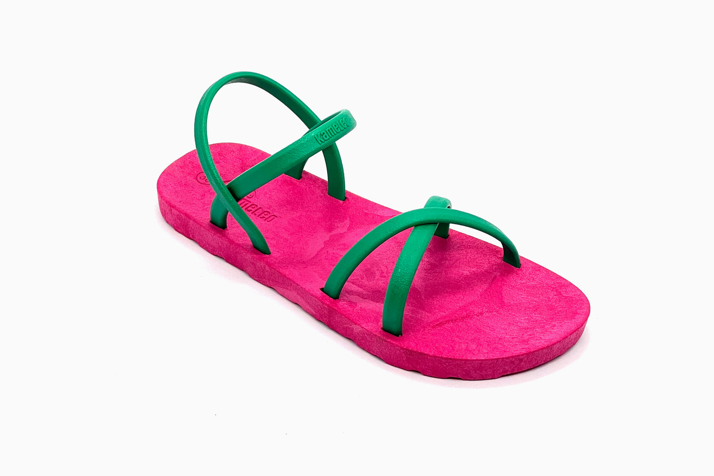 Cross Slim Pink Sole Green Strap