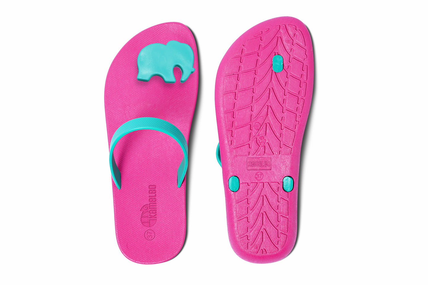 Poppi Ellie Pink Sole Green Strap