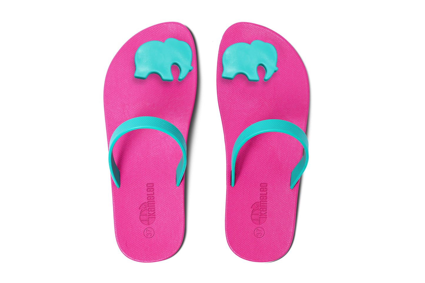 Poppi Ellie Pink Sole Green Strap