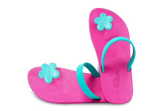 Poppi Flora Pink Sole Green Strap