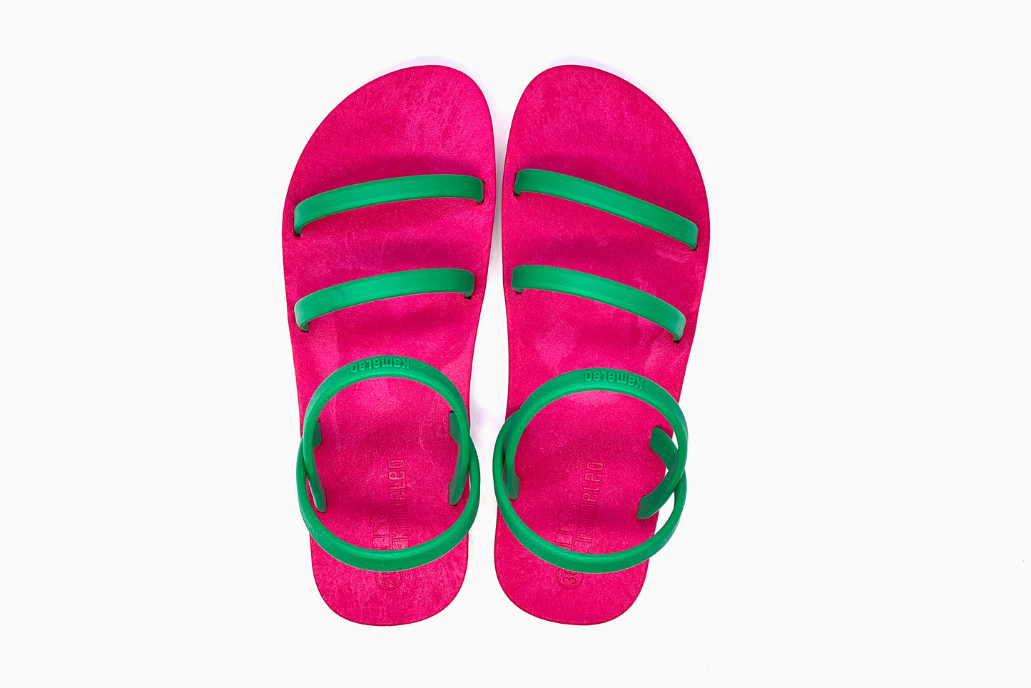 Twin Slim Pink Sole Green Strap
