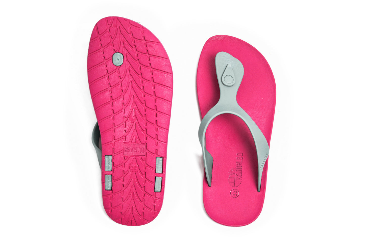 Candy Pink Sole Grey Strap