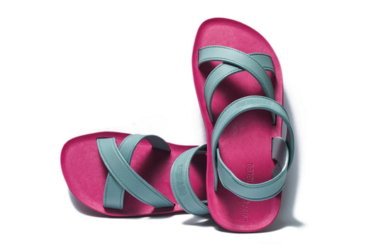 Cross Plus Kids Pink Sole Grey Strap