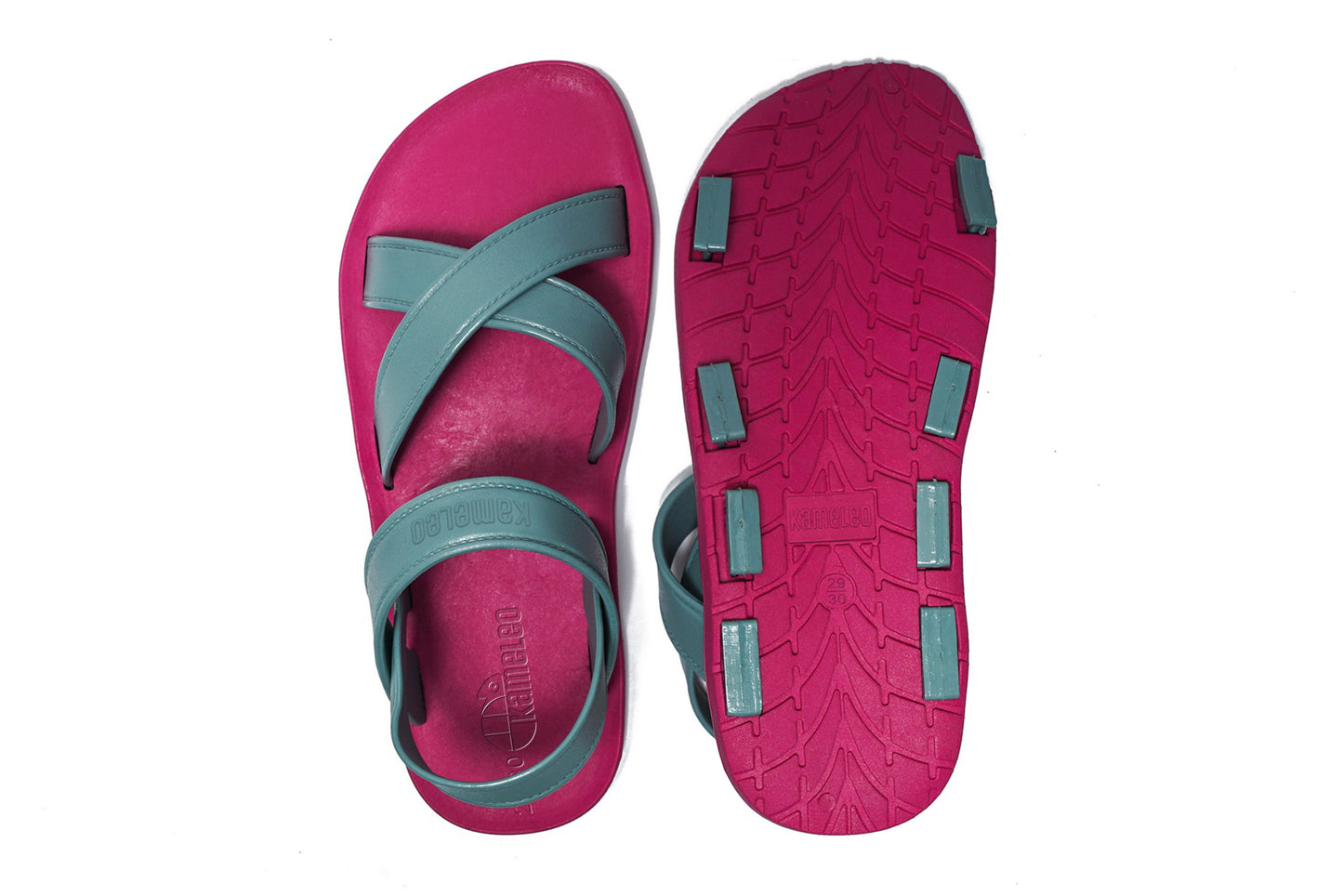 Cross Plus Kids Pink Sole Grey Strap