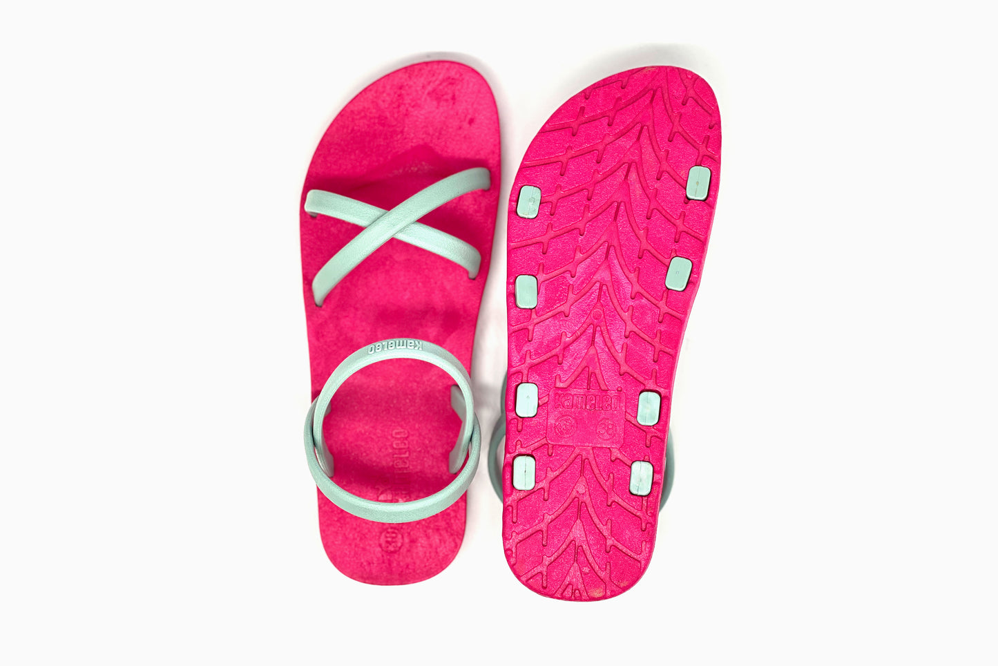 Cross Slim Pink Sole Grey Strap
