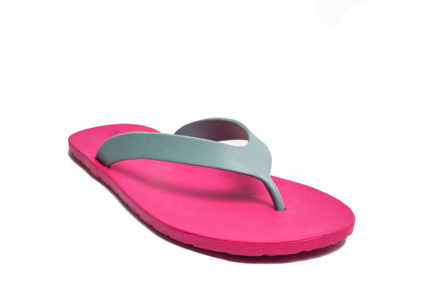 Flippy Pink Sole Grey Strap