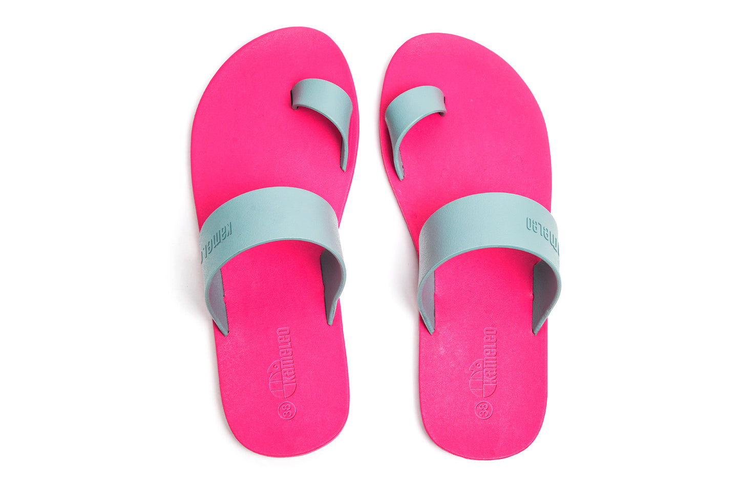 Pop Thumb Pink Sole Grey Strap