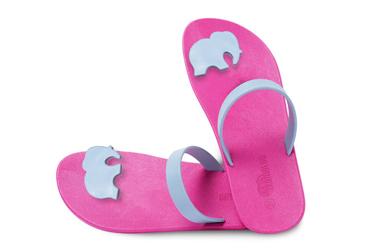 Poppi Ellie Pink Sole Grey Strap