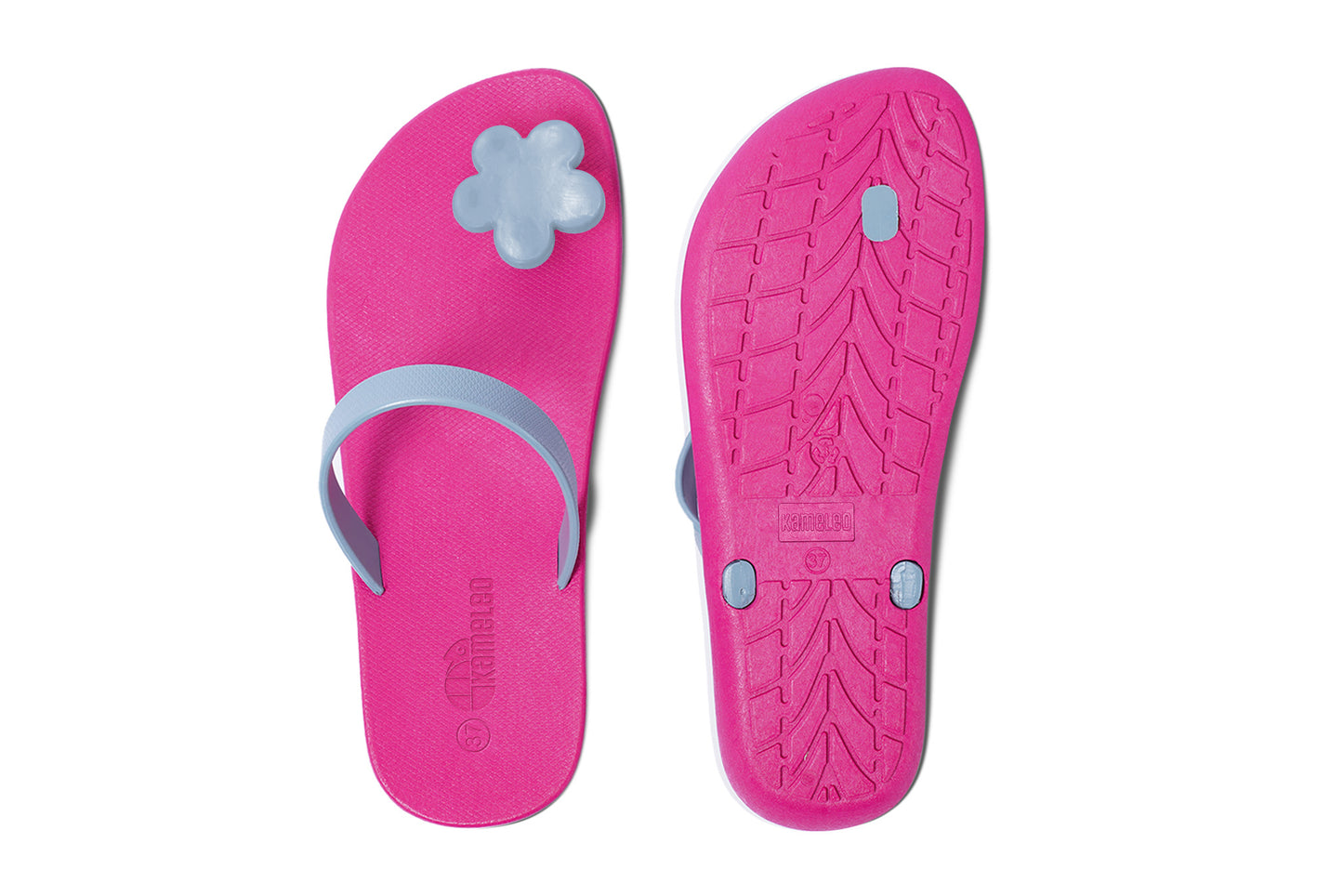 Poppi Flora Pink Sole Grey Strap