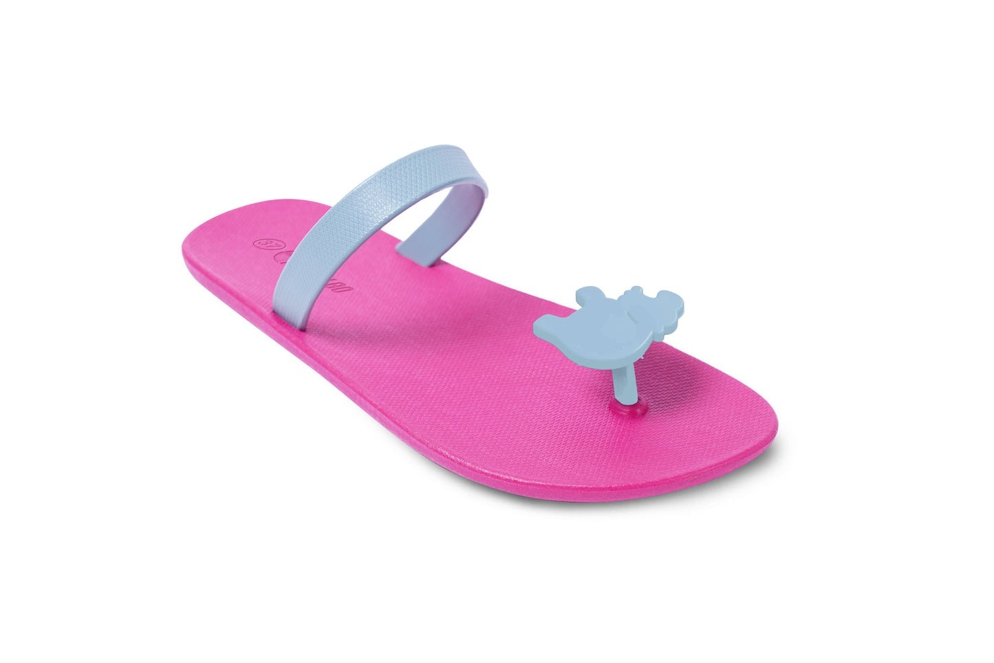 Poppi Hippo Pink Sole Grey Strap