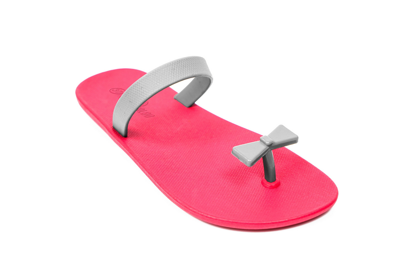 Poppi Bow Pink Sole Grey Strap