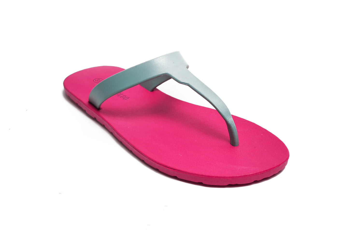 Thongs Pink Sole Grey Strap