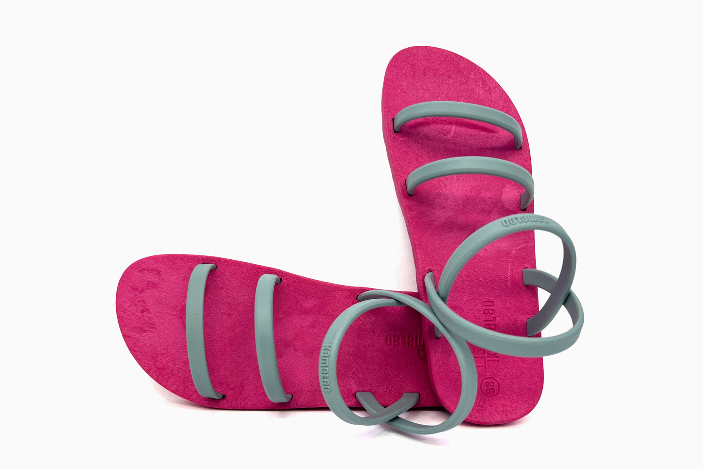 Twin Slim Pink Sole Grey Strap