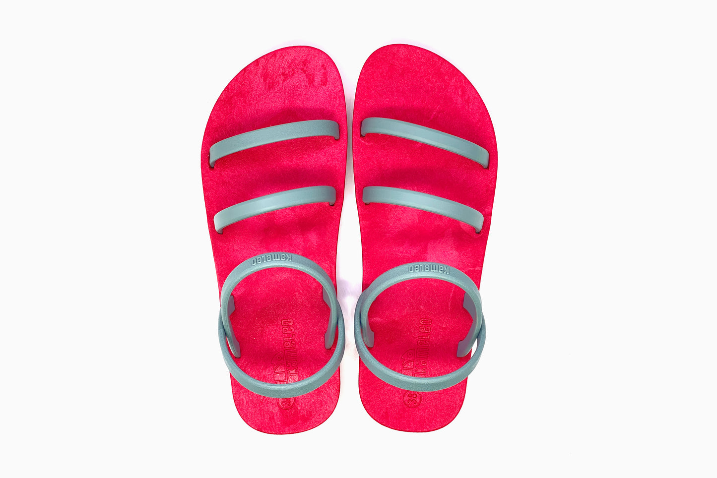 Twin Slim Pink Sole Grey Strap