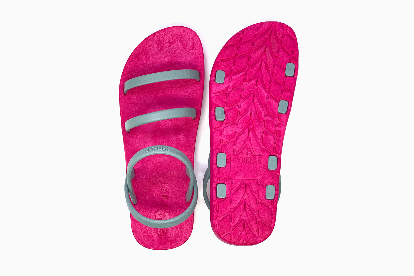 Twin Slim Pink Sole Grey Strap