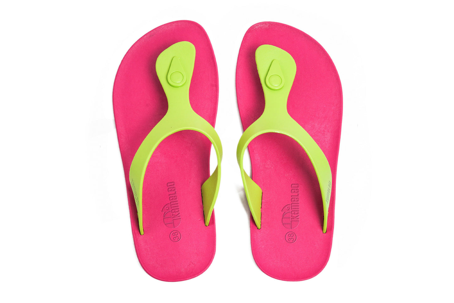 Candy Pink Sole Lime Strap