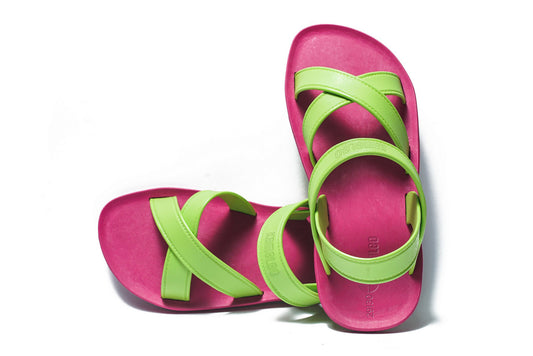 Cross Plus Kids Pink Sole Lime Strap