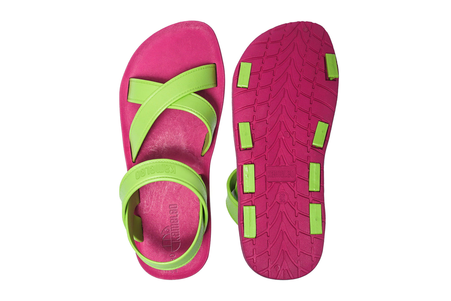 Cross Plus Kids Pink Sole Lime Strap