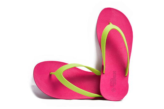 Flippy Pink Sole Lime Strap
