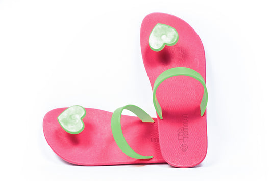 Poppi Heart Pink Sole Lime Strap