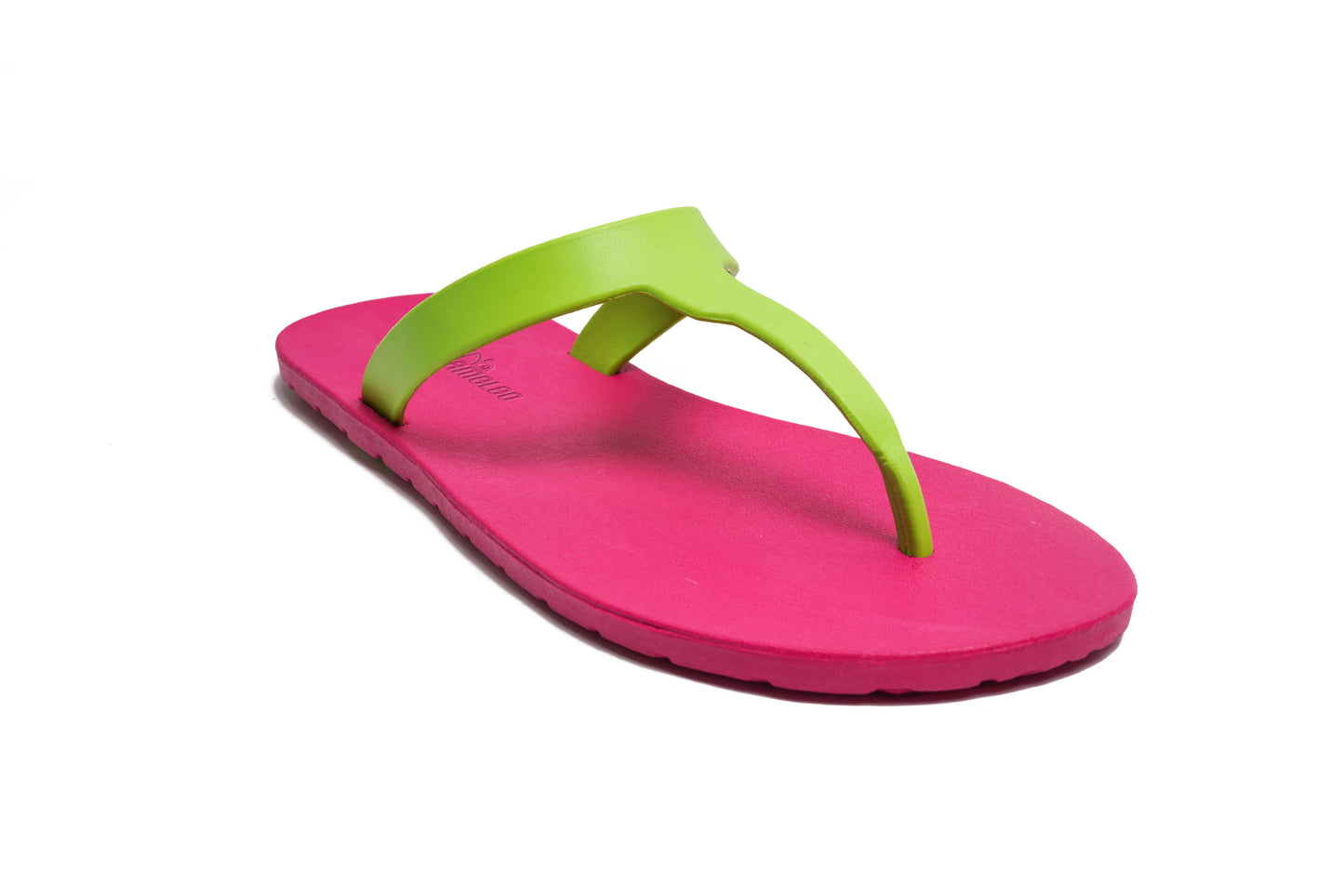 Thongs Pink Sole Lime Strap