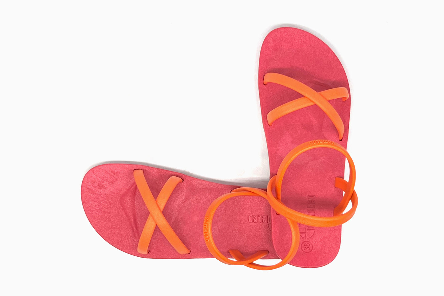 Cross Slim Pink Sole Orange Strap