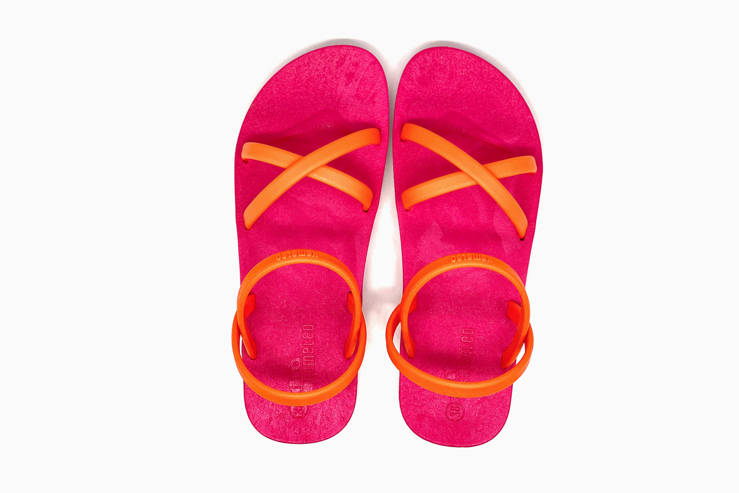 Cross Slim Pink Sole Orange Strap