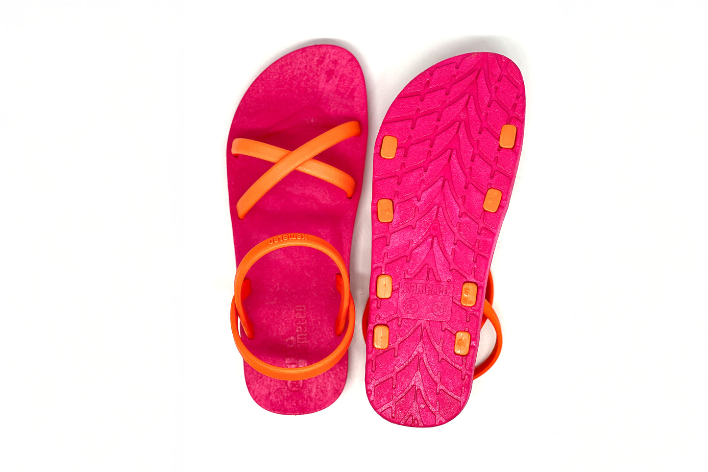 Cross Slim Pink Sole Orange Strap
