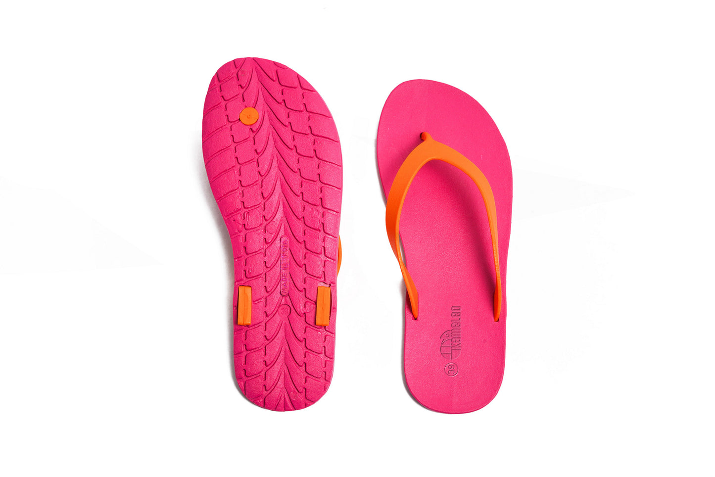 Flippy Pink Sole Orange Strap