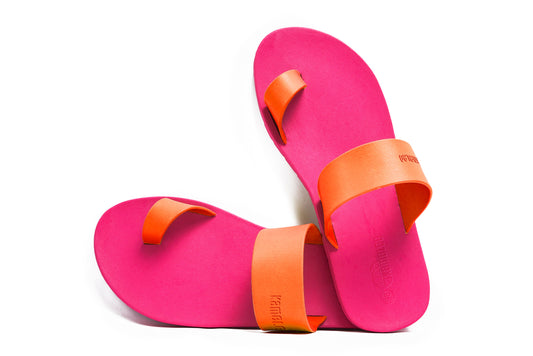 Pop Thumb Pink Sole Orange Strap