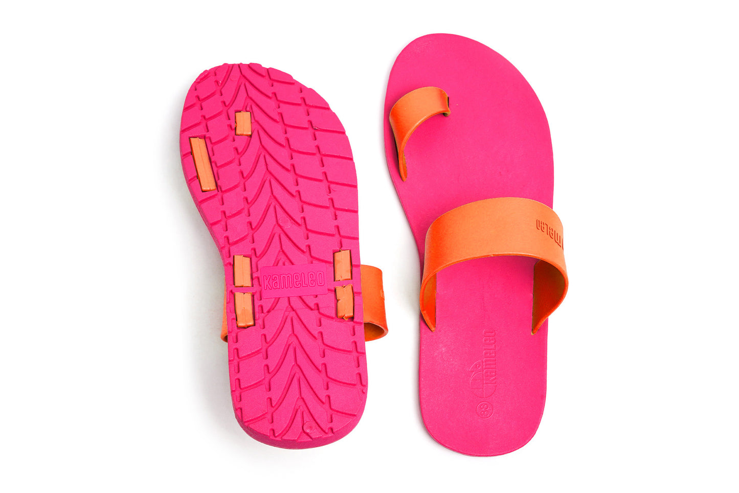 Pop Thumb Pink Sole Orange Strap