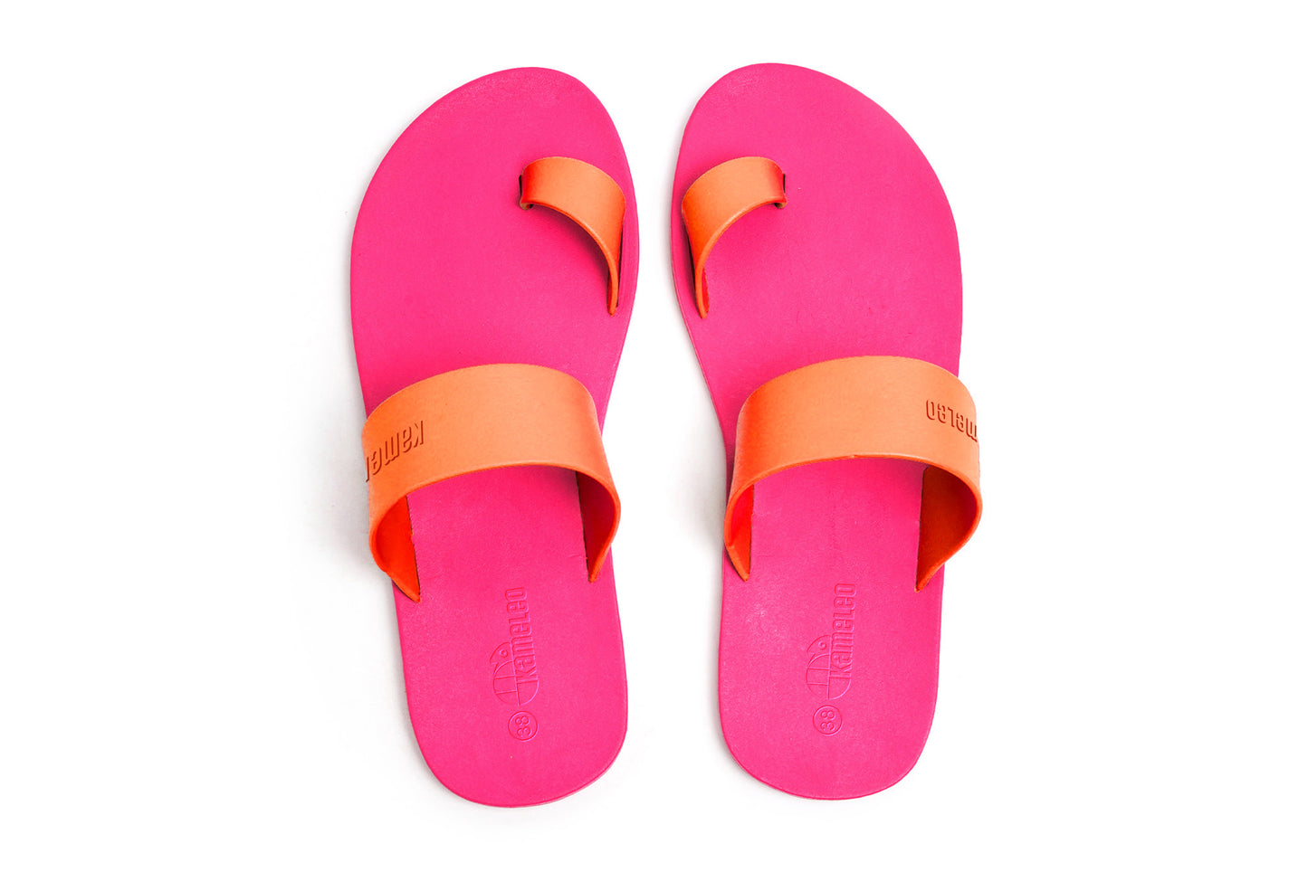 Pop Thumb Pink Sole Orange Strap