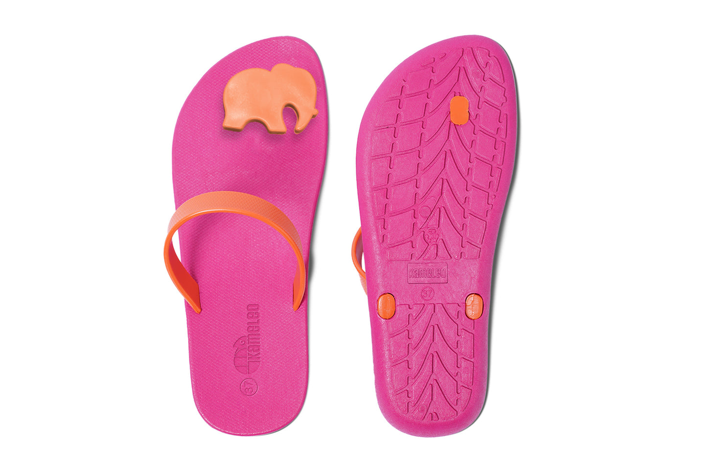 Poppi Ellie Pink Sole Orange Strap