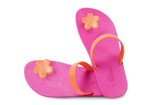 Poppi Flora Pink Sole Orange Strap