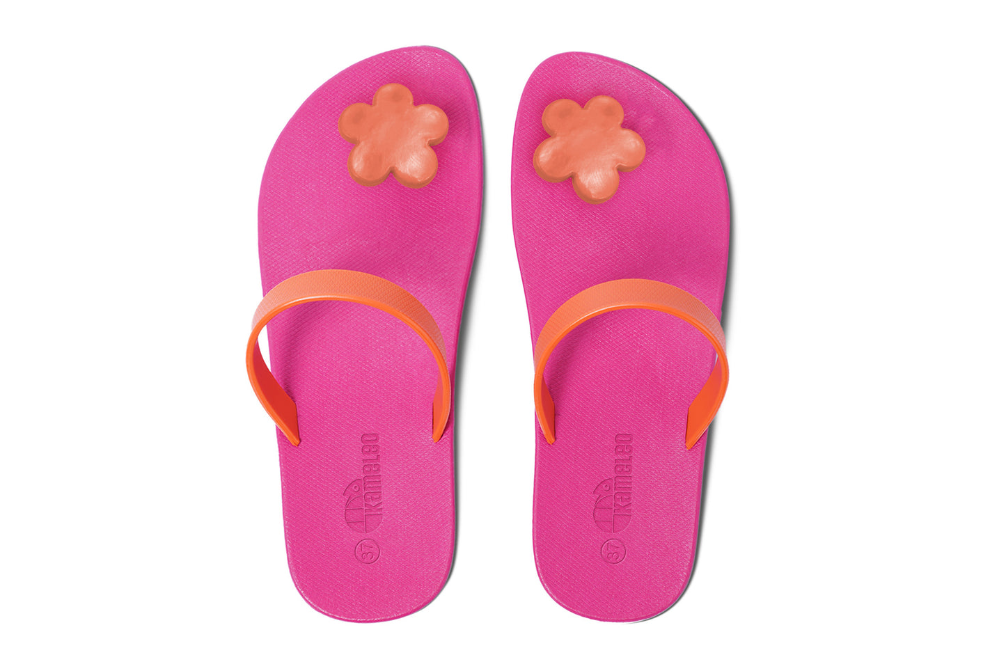 Poppi Flora Pink Sole Orange Strap