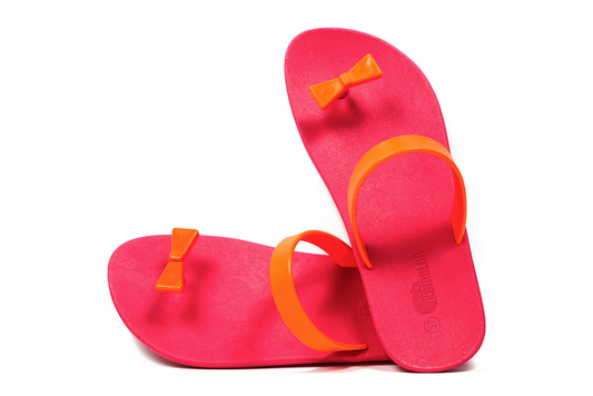 Poppi Bow Pink Sole Orange Strap
