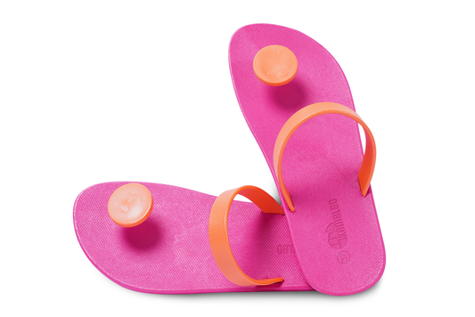 Poppi Dot Pink Sole Orange Strap