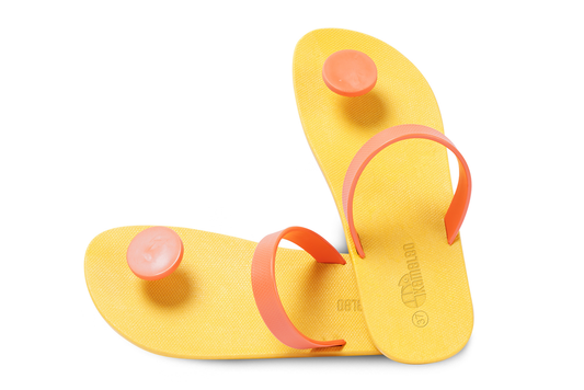 Poppi Dot Yellow Sole Orange Strap