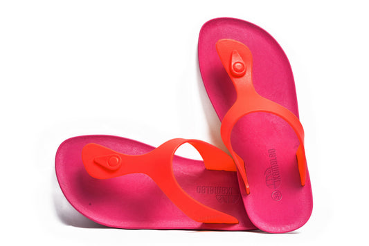 Candy Pink Sole Red Strap