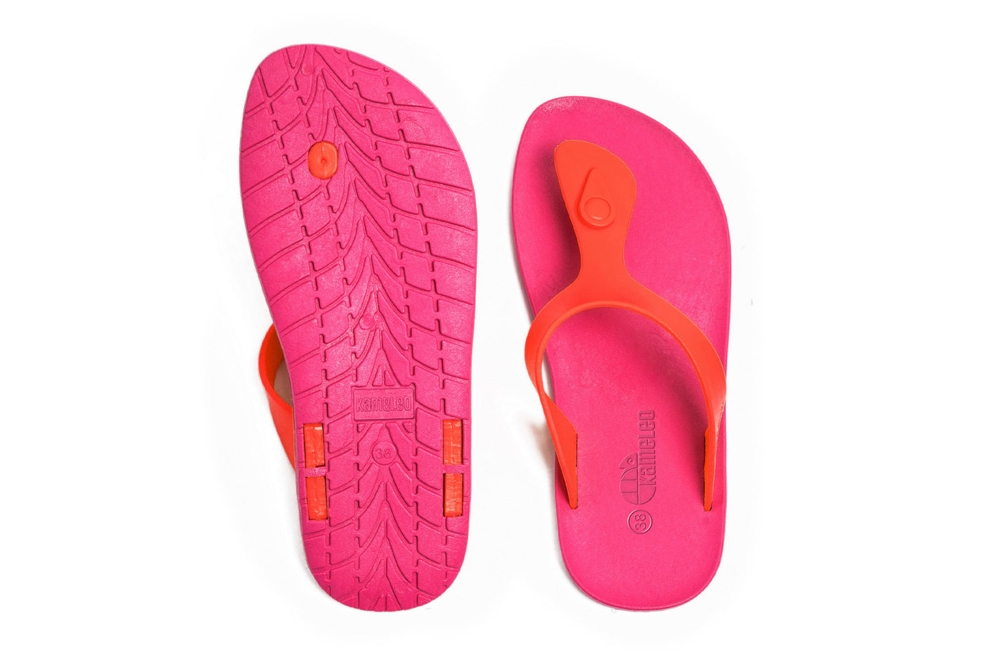 Candy Pink Sole Red Strap