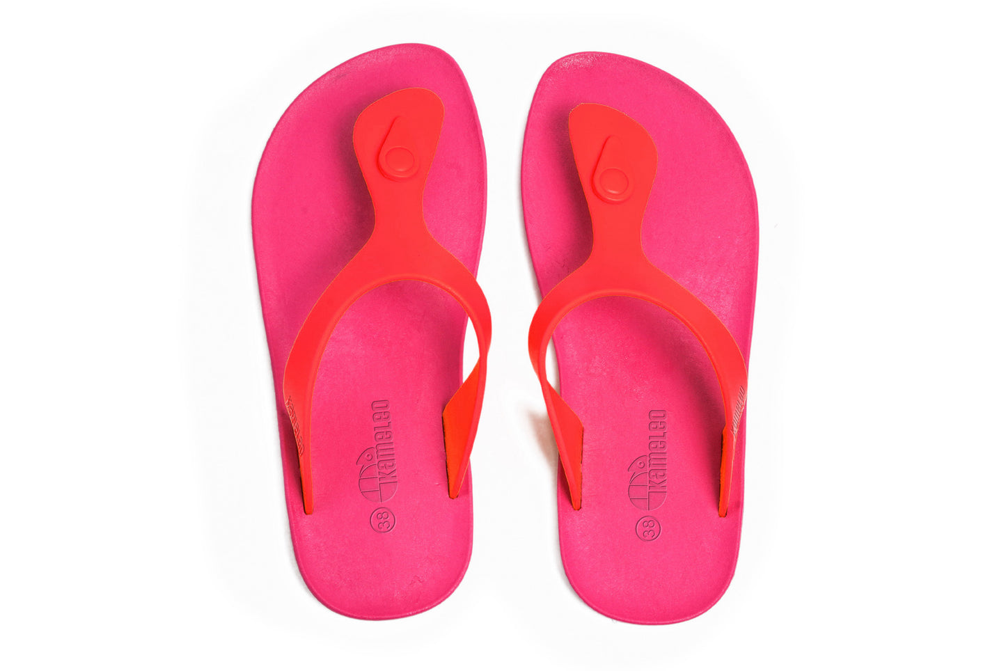 Candy Pink Sole Red Strap