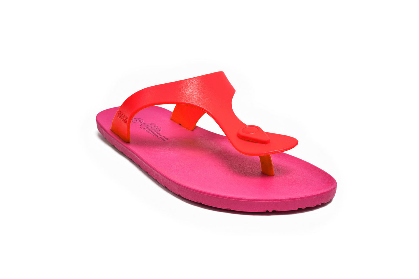 Candy Pink Sole Red Strap