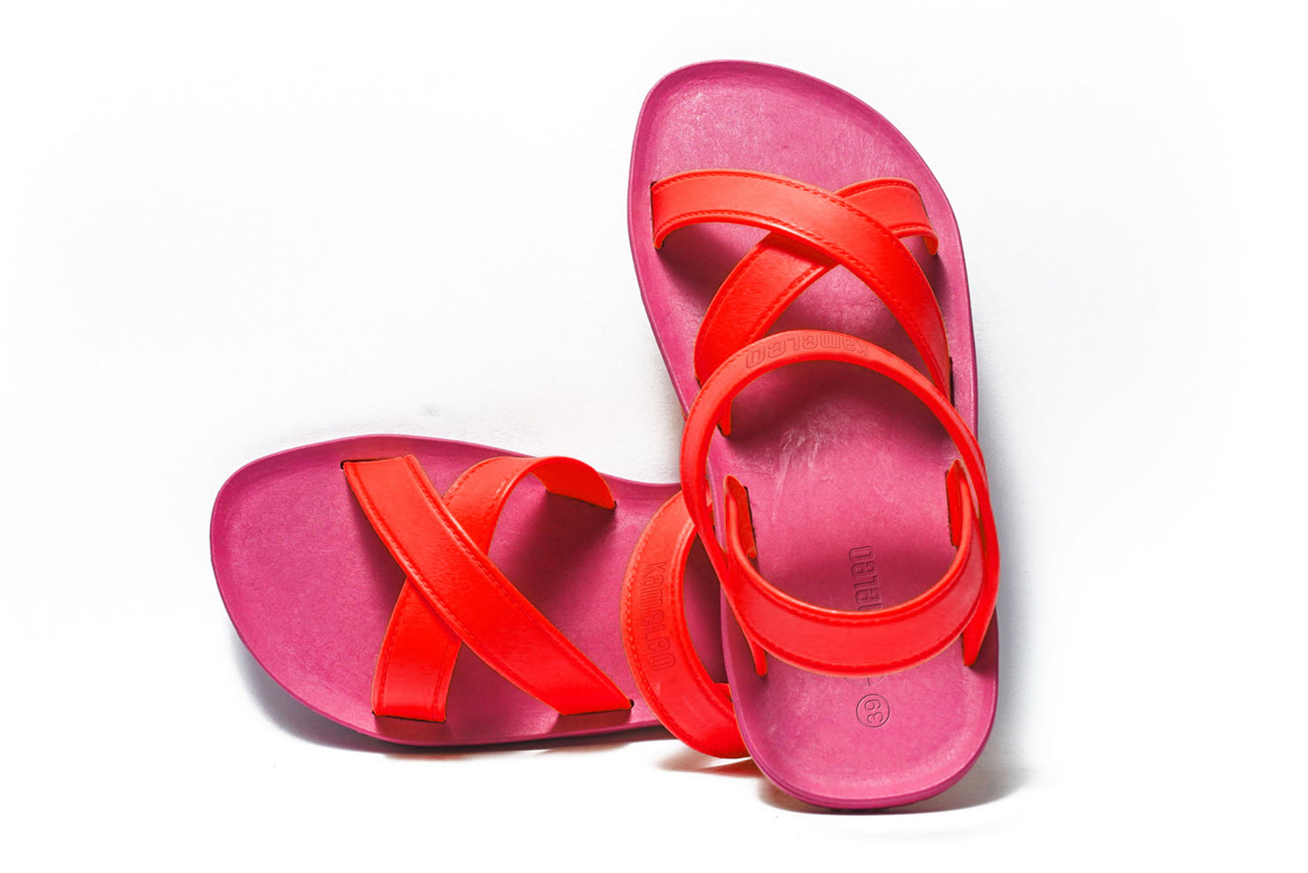 Cross Plus Pink Sole Red Strap
