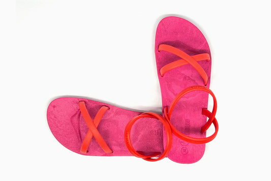 Cross Slim Pink Sole Red Strap