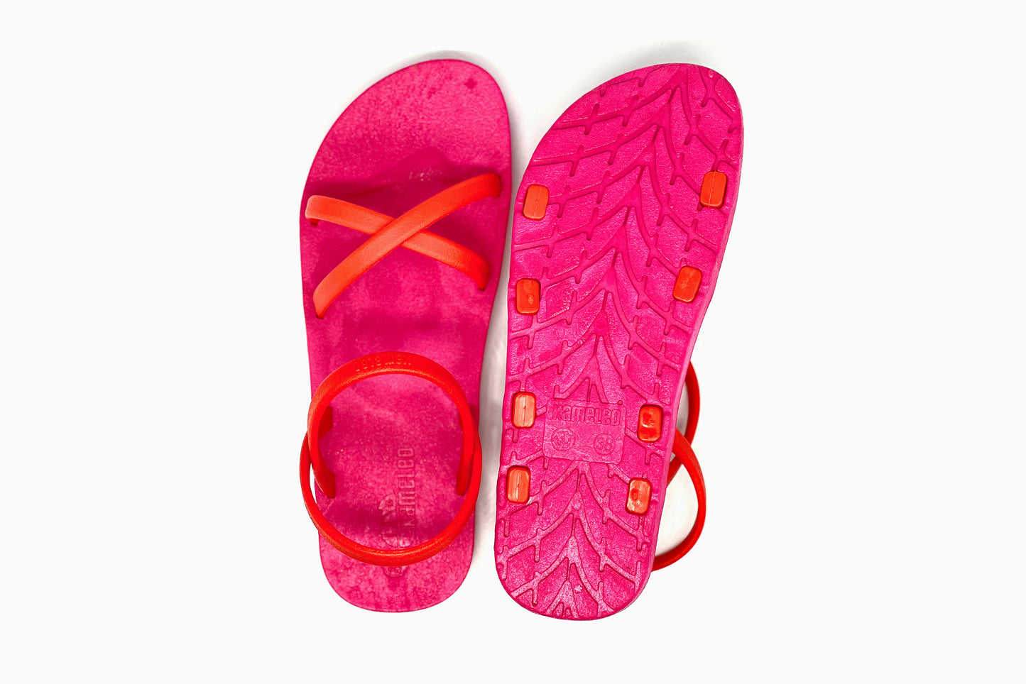 Cross Slim Pink Sole Red Strap