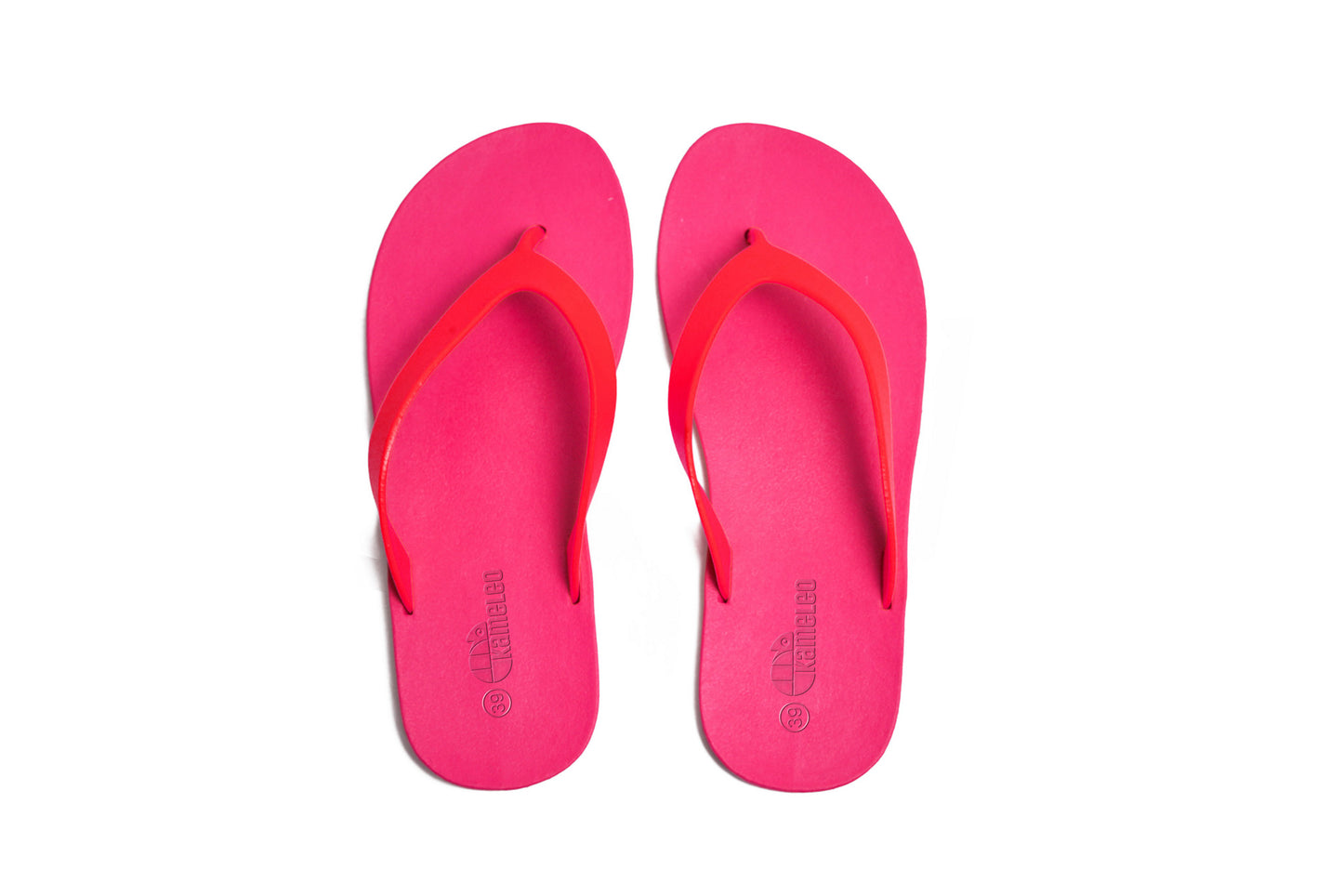 Flippy Pink Sole Red Strap
