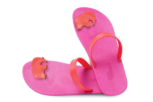 Poppi Ellie Pink Sole Red Strap