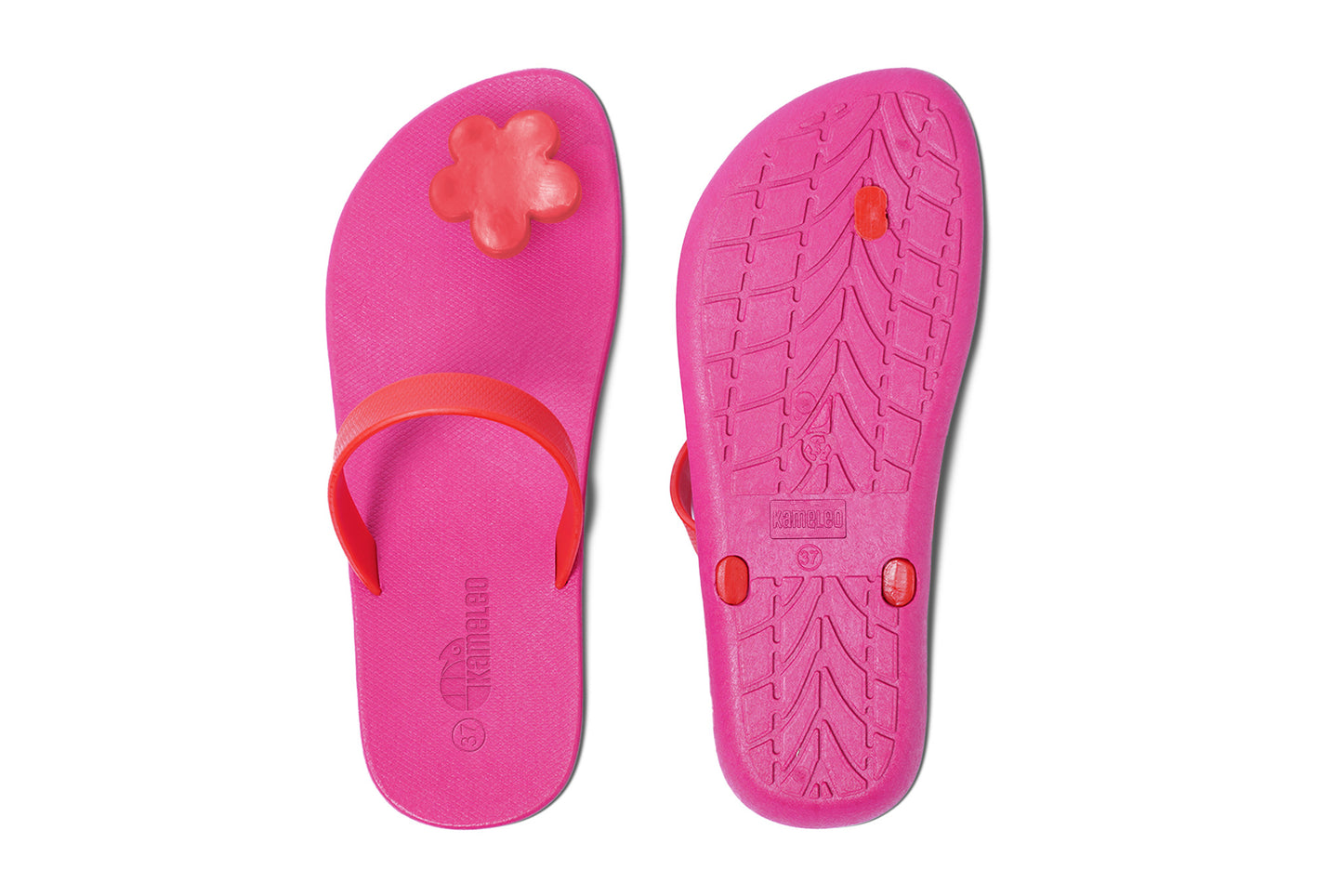 Poppi Flora Pink Sole Red Strap