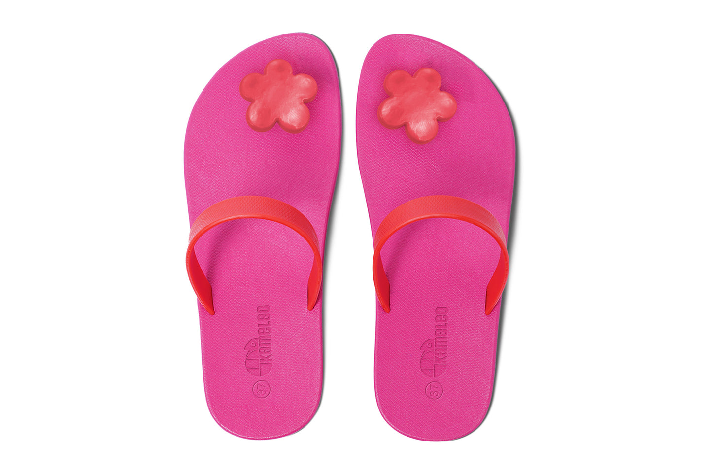 Poppi Flora Pink Sole Red Strap